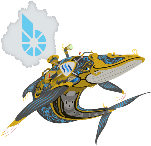 Whale Shares Steemwhale Clear Background 1000 - Illustration Clipart (640x639), Png Download