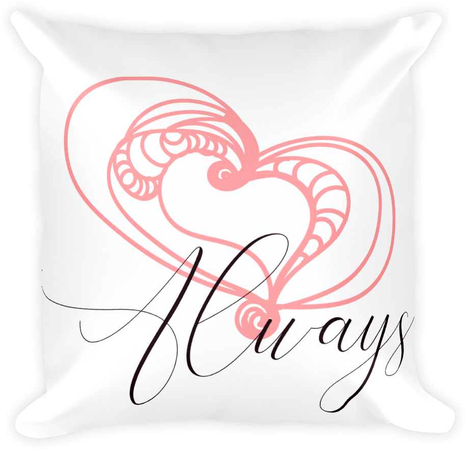Love Always Valentine Pillow Cover With Insert Clipart Full Size