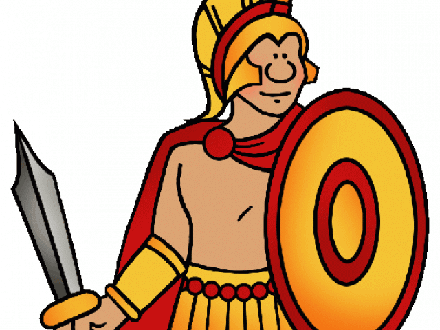Greece Clipart Ancient History - Ancient Greek Soldiers Clipart - Png Download (640x480), Png Download