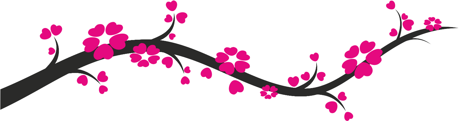 Tree Branch Png Transparent Image Pngpix April Borders - Flower With Tree Png Clipart (1500x608), Png Download