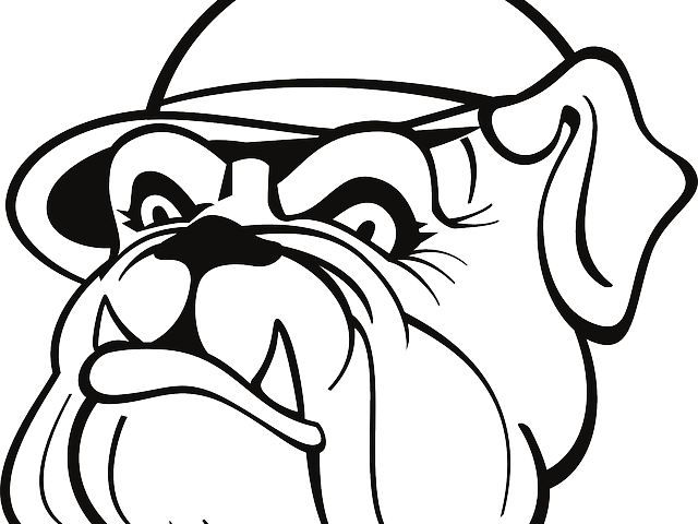 Drawn Bulldog Outline - Bulldogolskool T-shirt T Shirt Clipart (640x480), Png Download