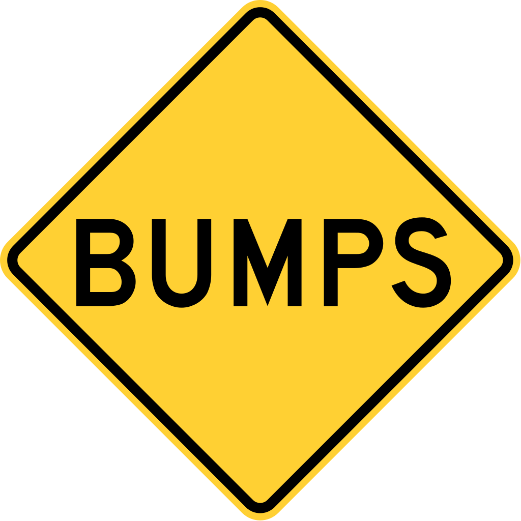 File Njdot Bumps Sign Svg Wikipedia Rh En Wikipedia - Bump Sign Clipart (1024x1024), Png Download