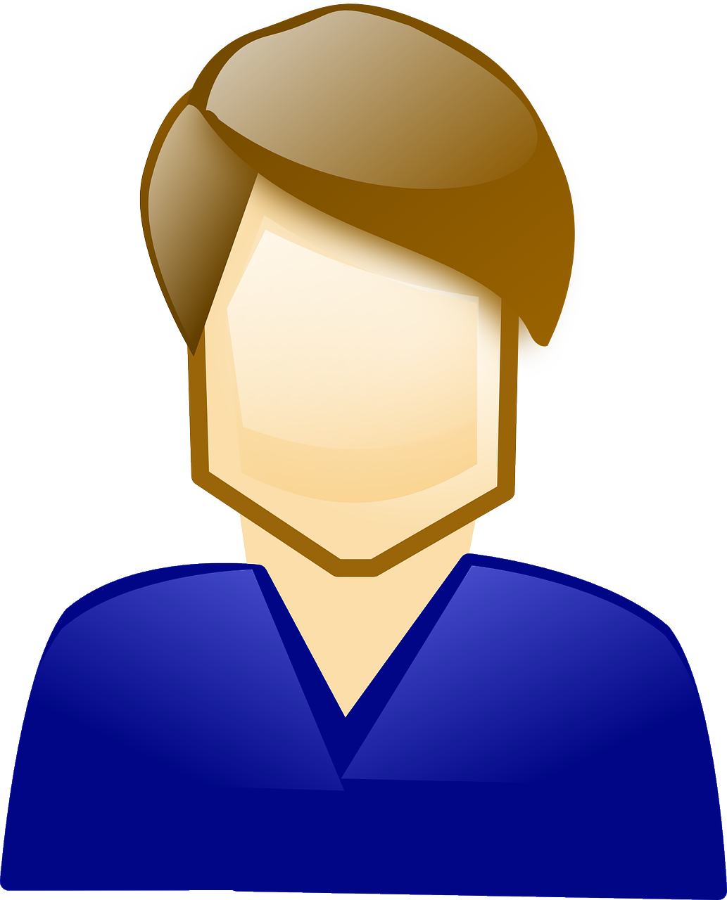 Man With Blue Shirt - Clip Art - Png Download (1033x1280), Png Download
