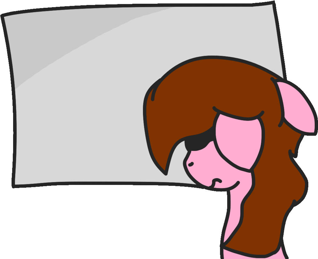 Looking At The Mirror By Twittershy On - Looking At The Mirror Gif Clipart (1171x894), Png Download