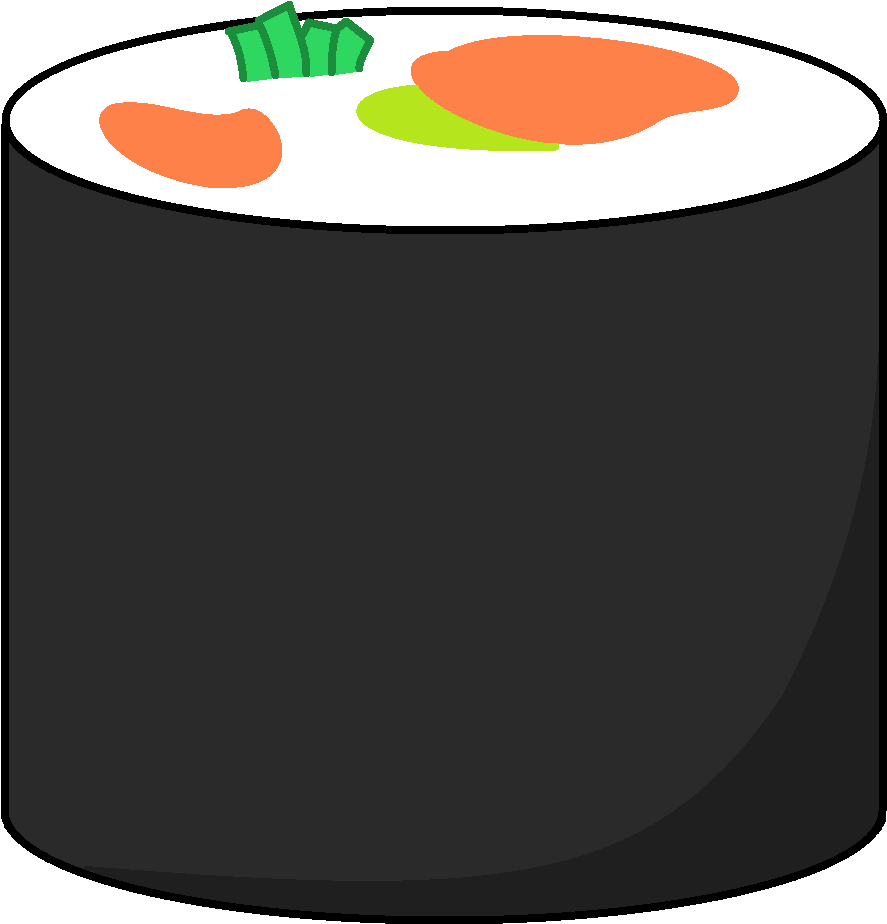 Image - Bfdi Sushi Clipart (1292x1152), Png Download