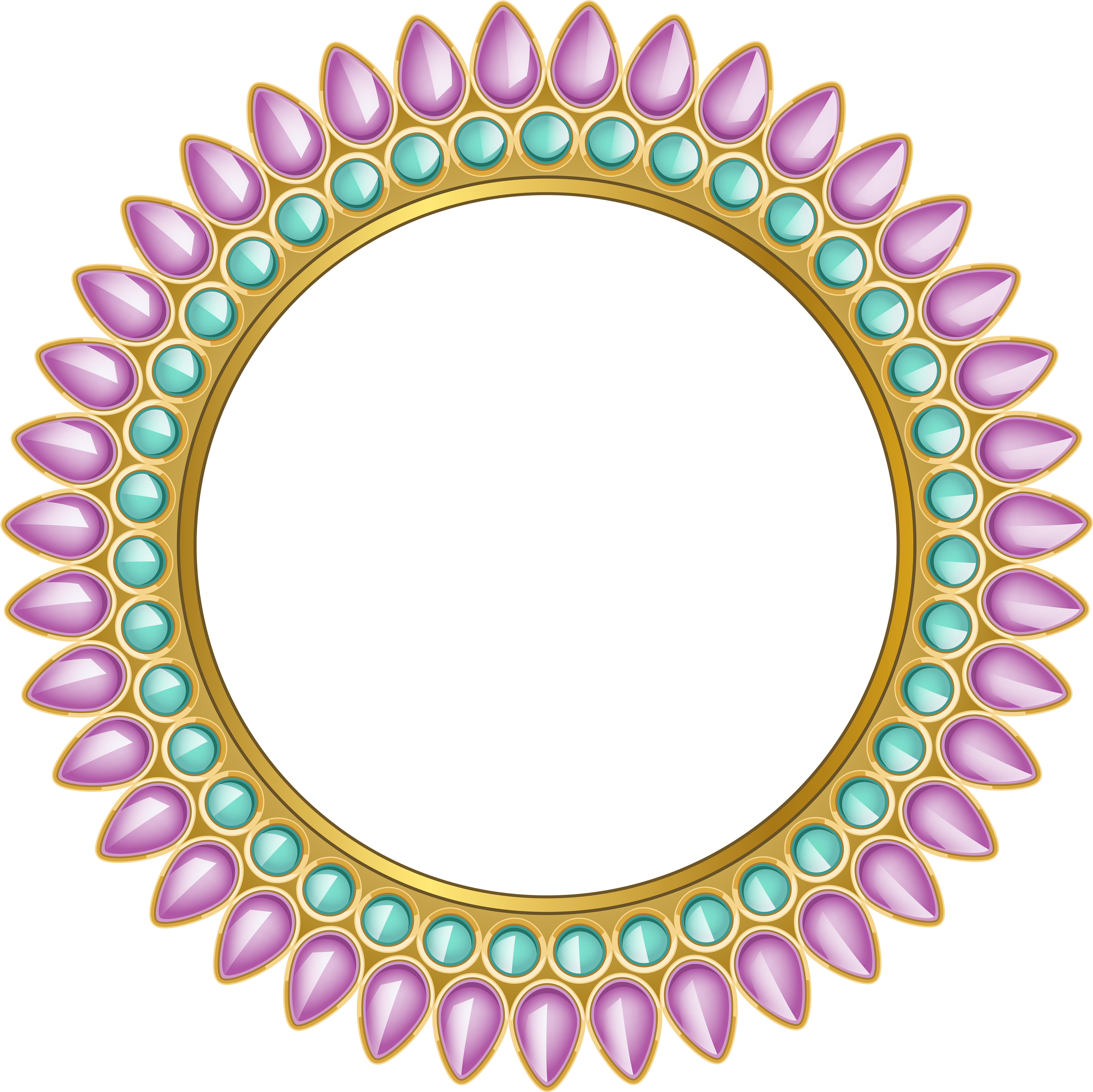 View Full Size - Necklace Clipart (5000x4996), Png Download