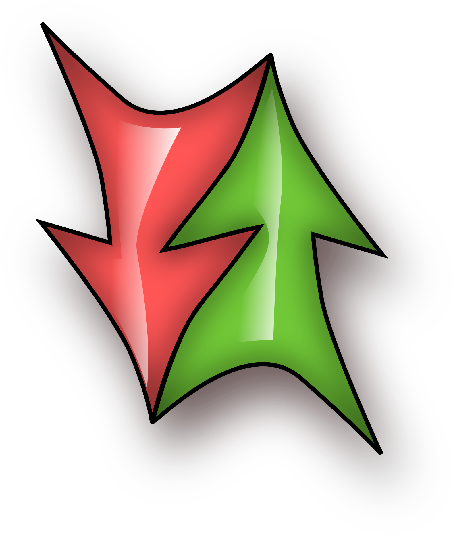 Top Down And Bottom Up Design Arrow Clip Art - Png Download (1612x1920), Png Download