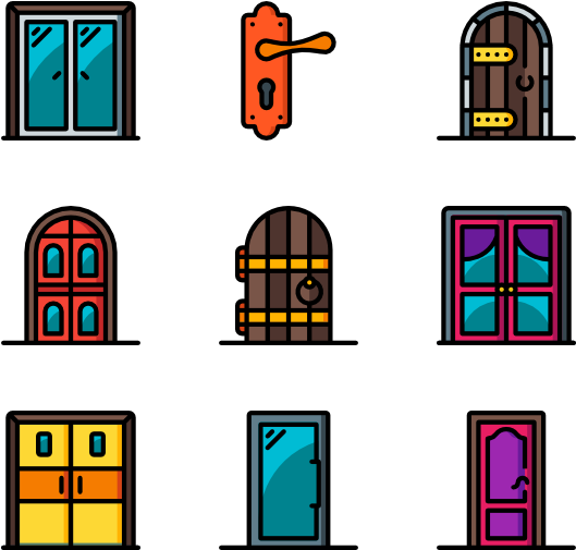 Architectural Doors Clipart (600x564), Png Download