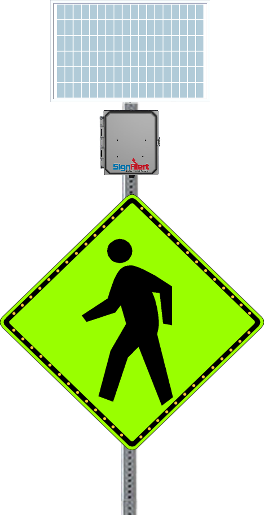 Ped Crossing - Sa Advanced - Pedestrian Sign Clipart (846x1648), Png Download