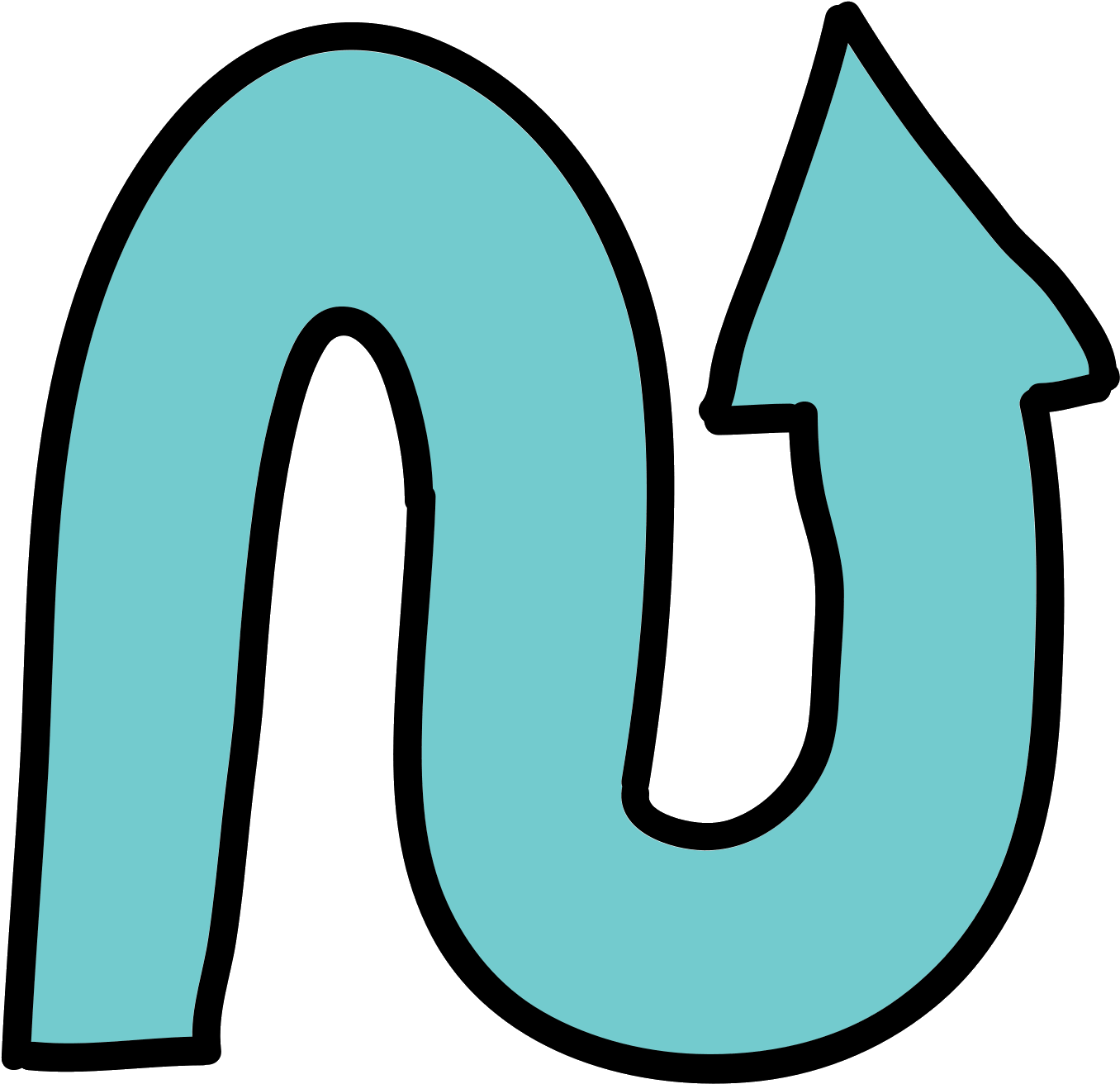 Wavy Arrow Up Icon - Portable Network Graphics Clipart (1600x1600), Png Download