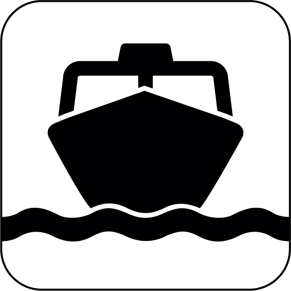 Vector B/w - Water Taxi Clipart (598x598), Png Download