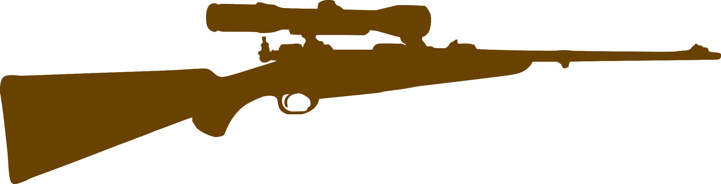 Silhouette Arme 04 Icons Png - Rifle Silhouette Png Clipart (2400x615), Png Download