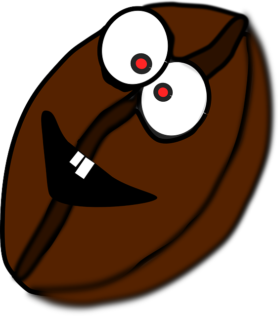 Coffee Bean Face Clipart (562x640), Png Download