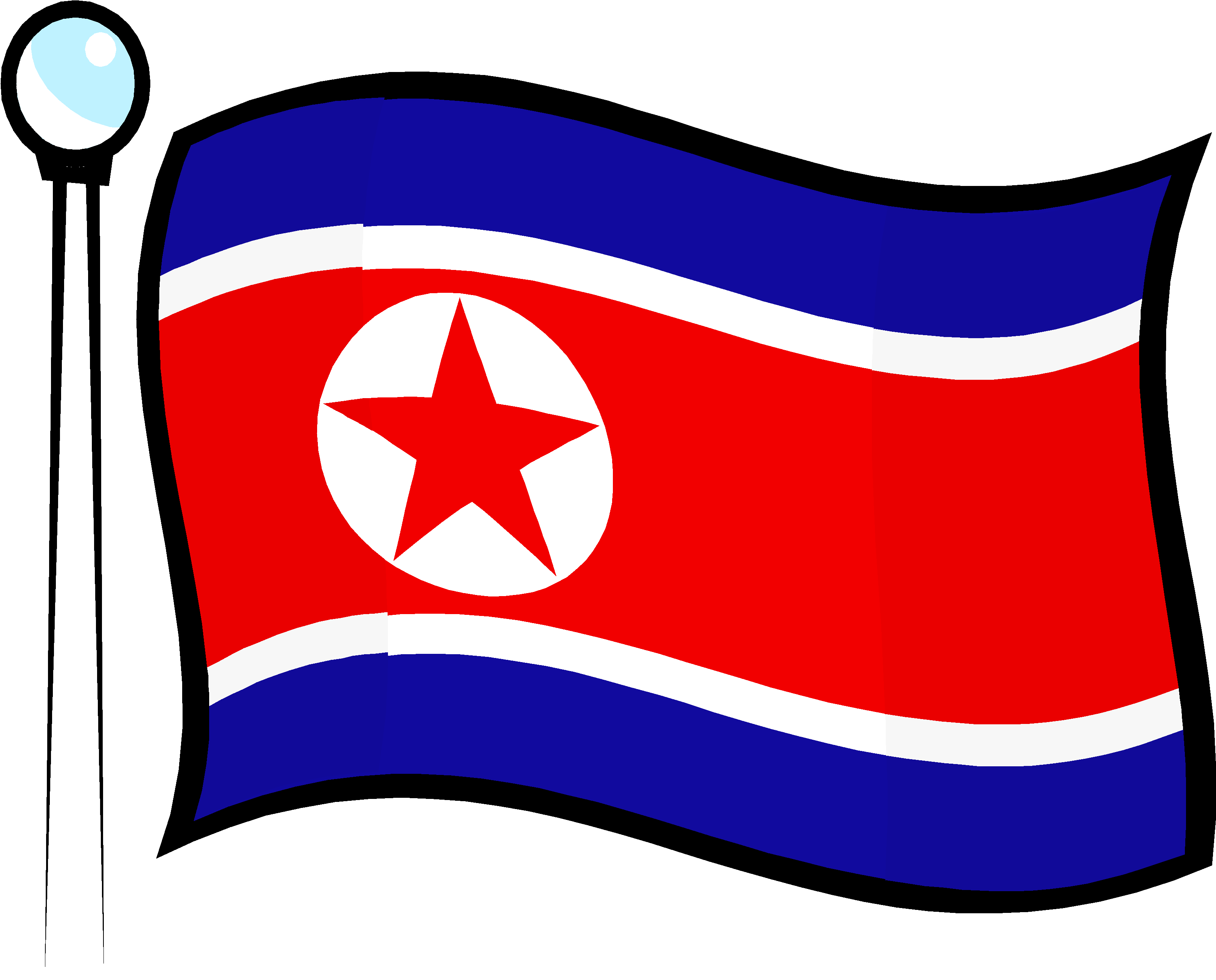 North Korea - South Korea Flag Emoji Png Clipart (3378x2722), Png Download
