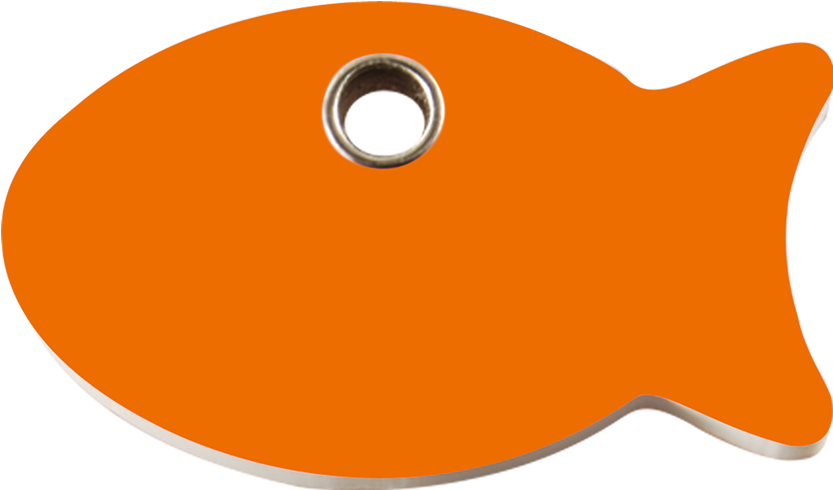 Fish Plastic Pet Tag - Orange Clipart (1500x1500), Png Download