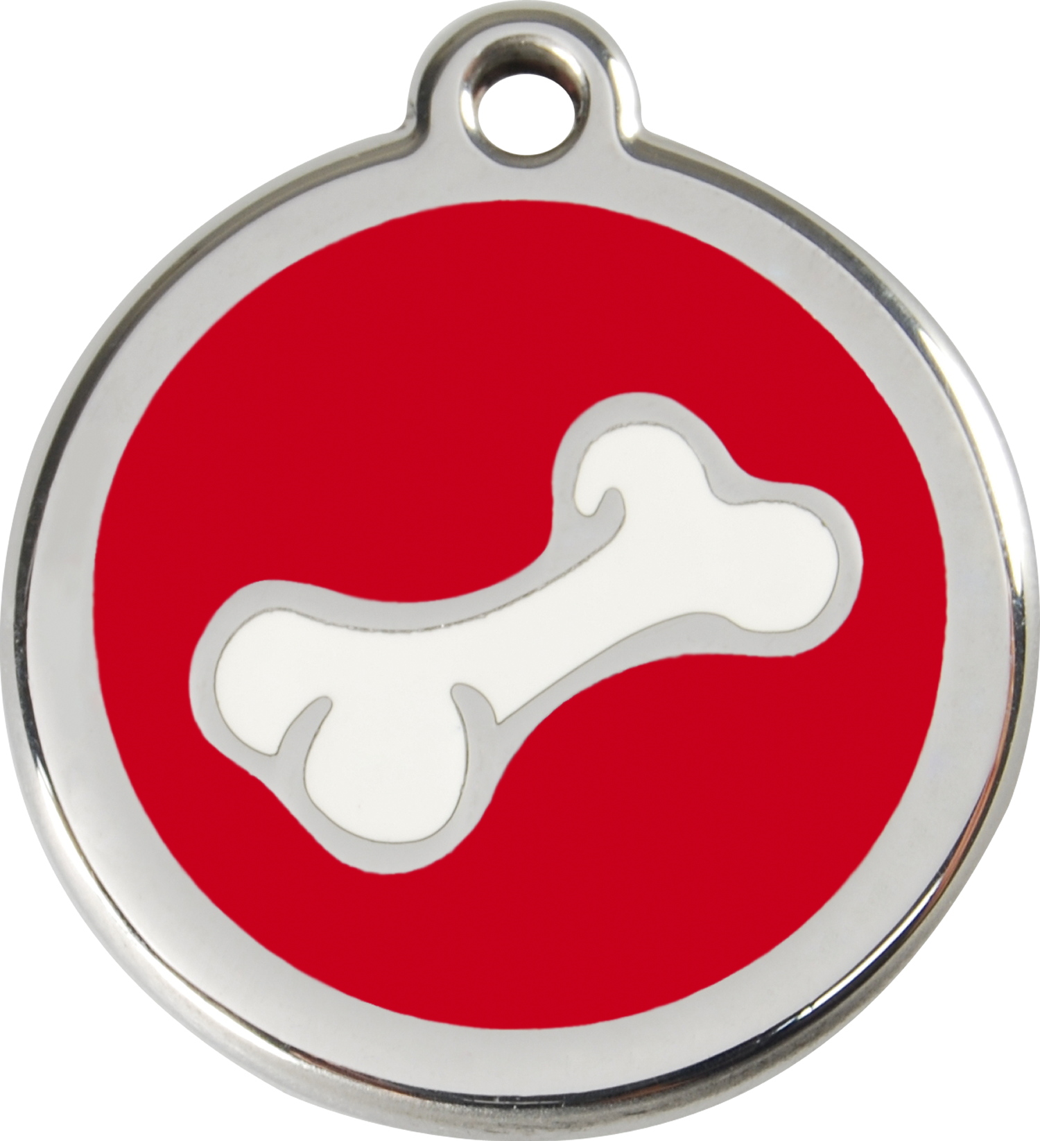 Clip Tag Steel Jpg Freeuse Library - Red Dingo Bone Diagonal Pet Id Tag - Red - Png Download (1500x1645), Png Download