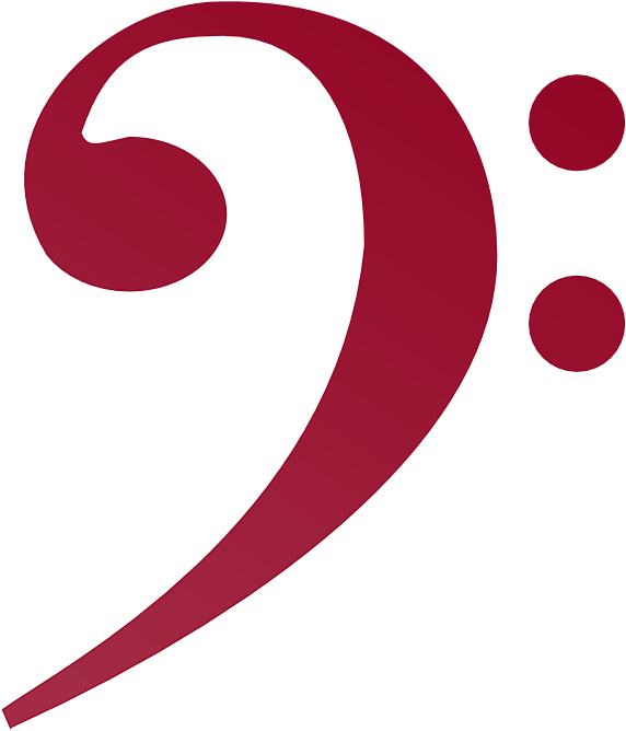 Mauve, Burgundy, Cherries - Musical Sign Bass Clef Clipart (999x1413), Png Download