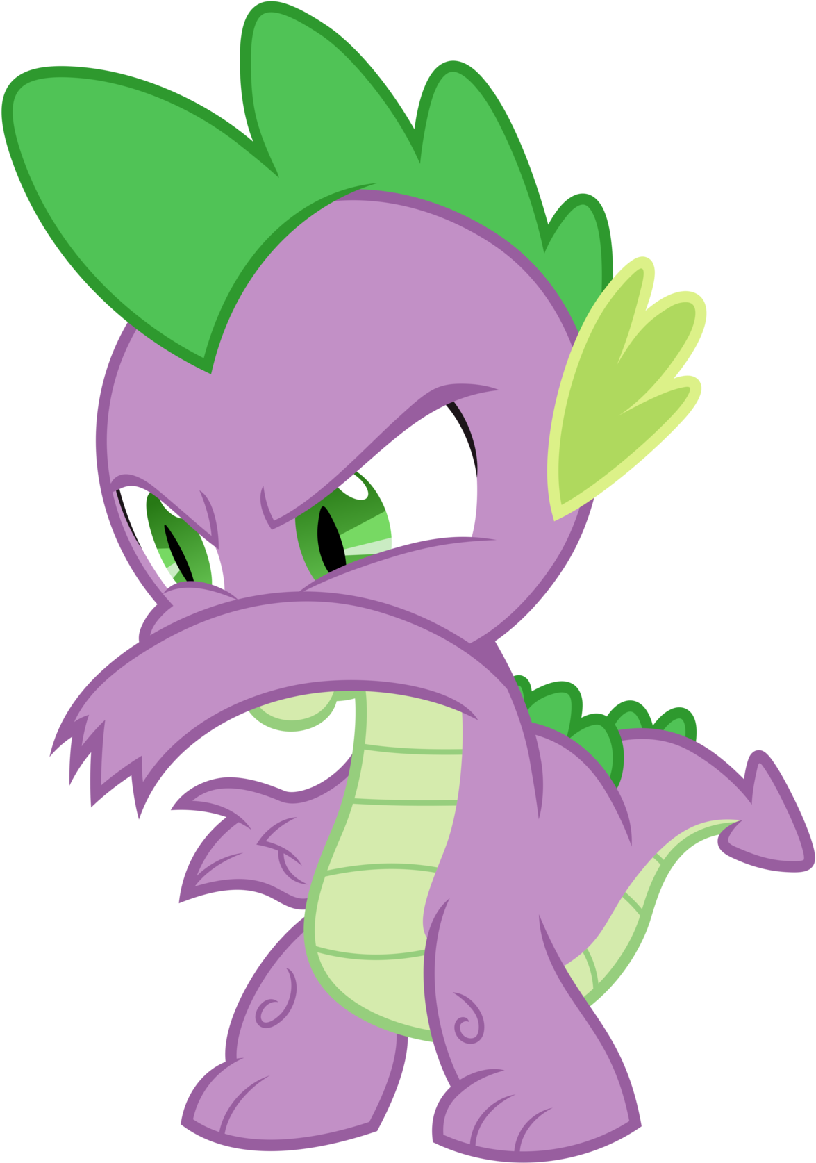 Best Free Mlp Spike Vector File Free - Spike My Little Pony Friendship Clipart (1280x1760), Png Download