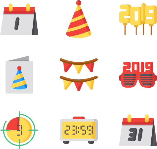 New Year - Icon Clipart (600x564), Png Download