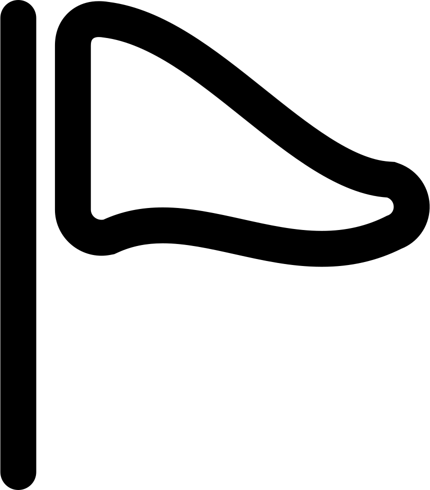 Flag Triangle Outline Comments - Witte Vlag Driehoek Clipart (860x980), Png Download