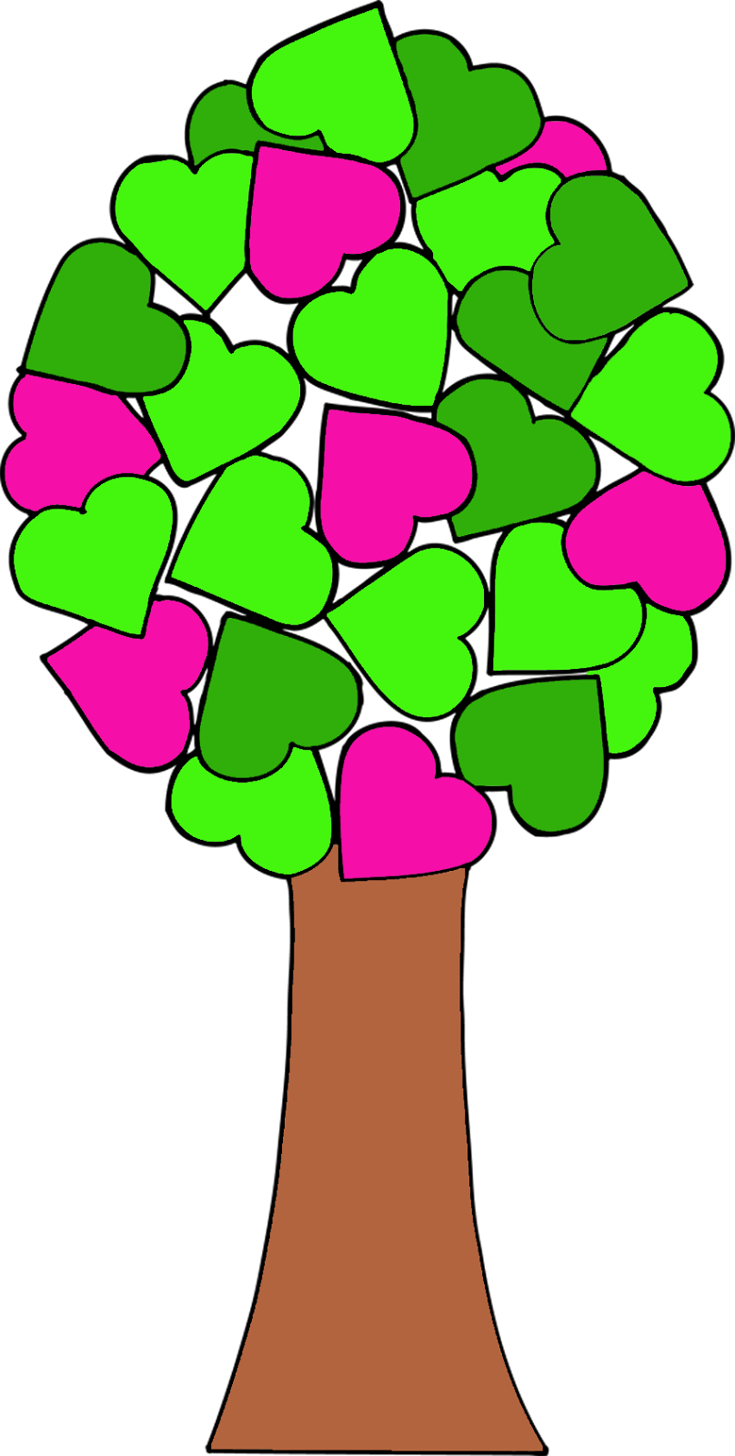 Here Are A Few "love Bug" Trees To Go Along With The Clipart (808x1600), Png Download