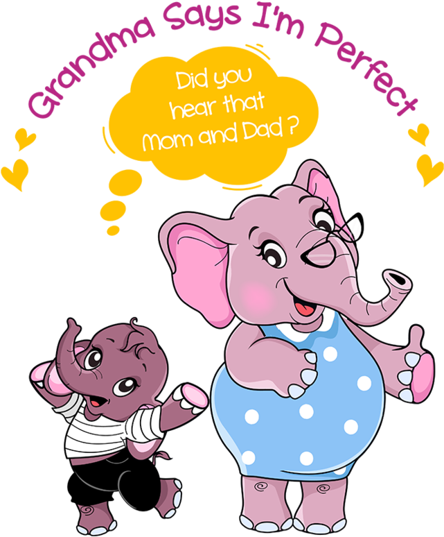 Grandma Says I'm Perfect - Cartoon Clipart (960x827), Png Download