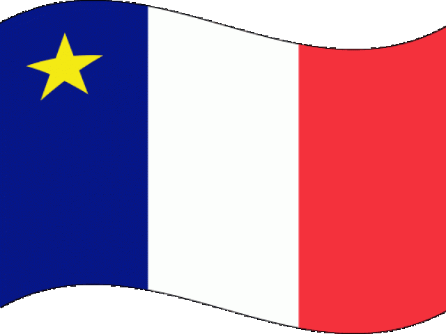 Word Flag Clipart Acadian Flag - Png Download (640x480), Png Download