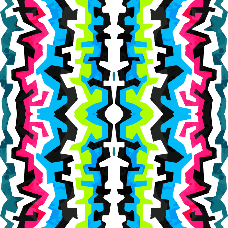 Funky Modern Graffiti Bright Color Design Wallpaper - Trace: 01 Clipart (800x800), Png Download