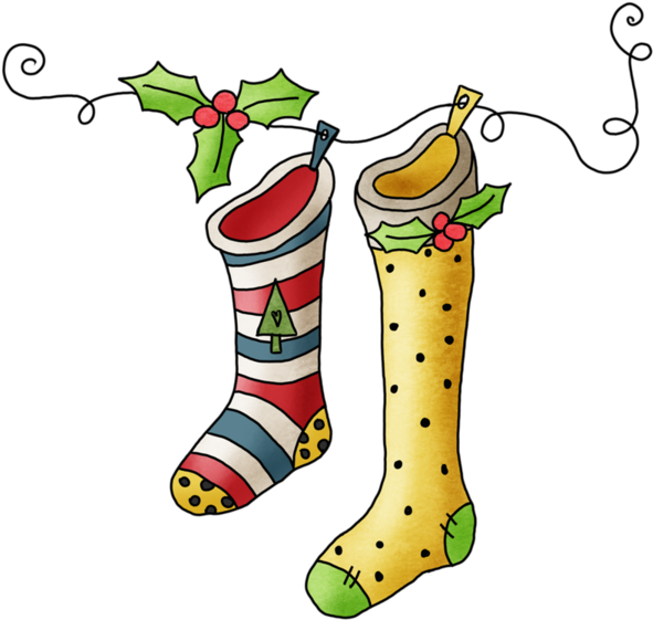 Christmas Boots - Stockings Clip Art - Png Download (600x570), Png Download