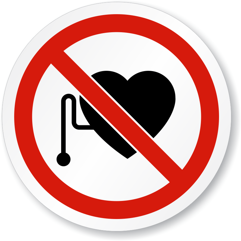 No Pacemakers Wearer Symbol Circle Iso Prohibition - Internet And Phone Outage Clipart (800x800), Png Download