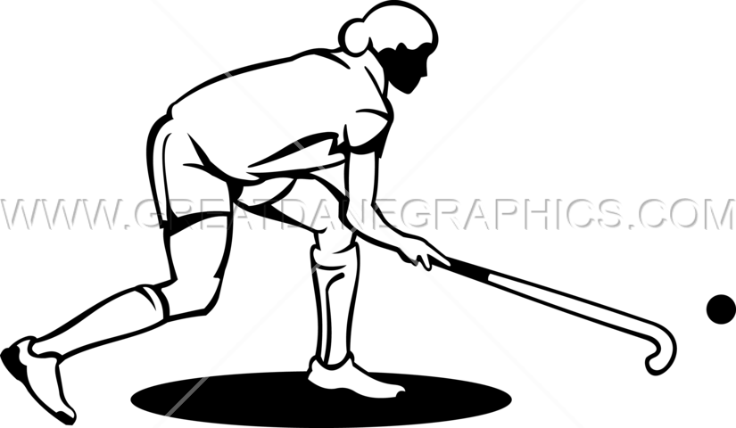 Female Field Hockey - Field Hockey Clipart (825x480), Png Download