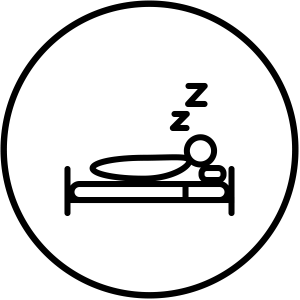 A Comfy Bed - Circle Clipart (600x600), Png Download