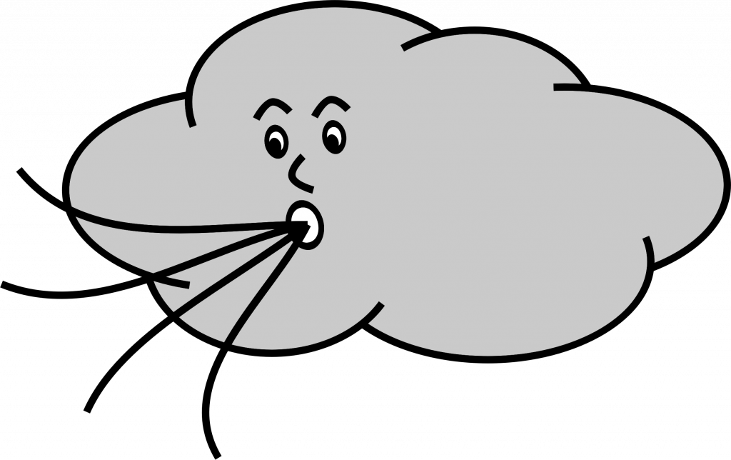 Download Fetching Cloud Blowing Wind Clip Art - Png Download (1024x644), Png Download