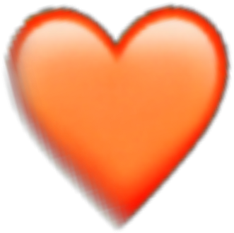 Orange Heart Emoji Iphone Sticker Random Remixit 🧡 - Heart Clipart (1024x1024), Png Download