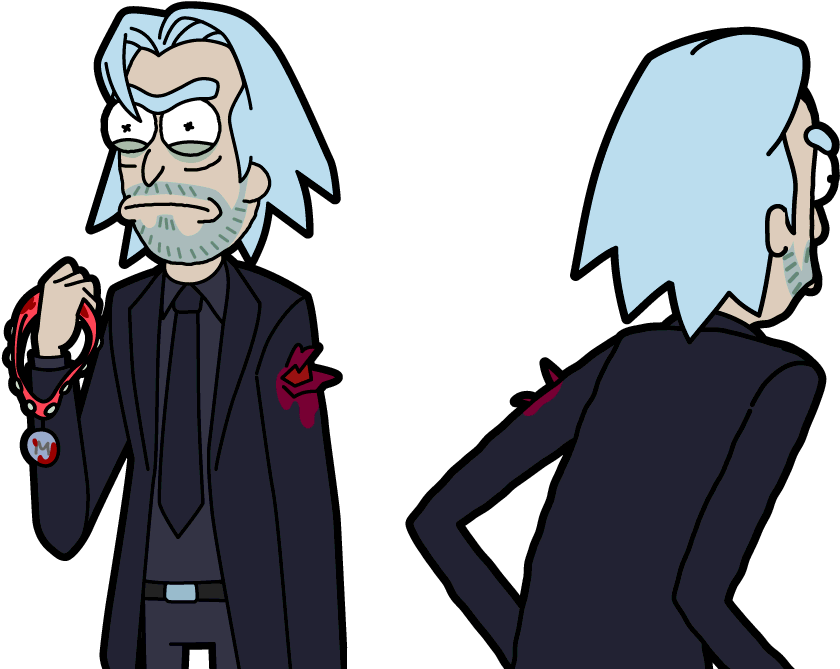 John Rick - Rick Zarchez - Dude Rick - Vaporwave Rick - Rick And Morty And Deadpool Clipart (892x808), Png Download