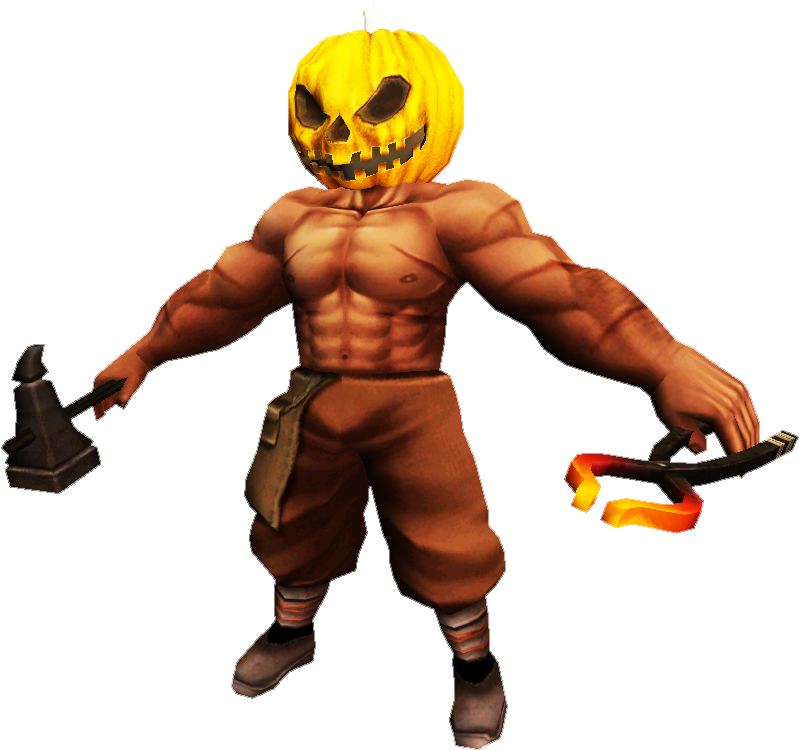 [sell] Npc Pumpkin Blacksmith - Cartoon Clipart (979x802), Png Download
