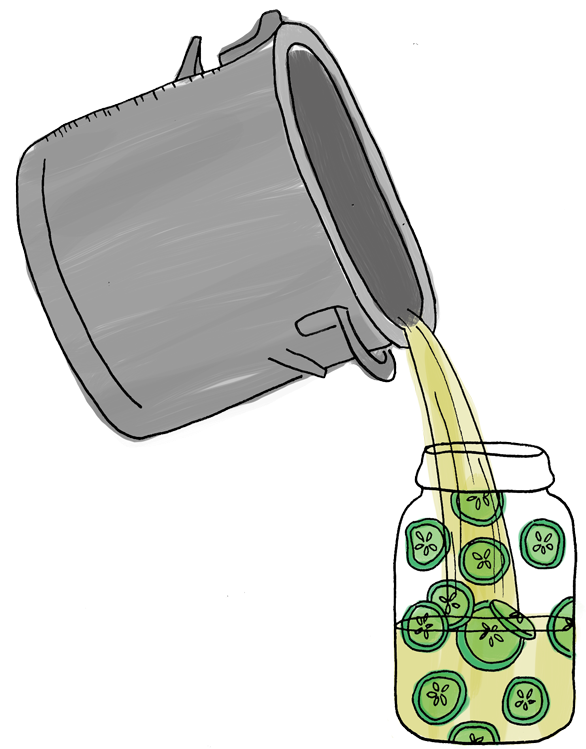 Pour The Brine In The Jars & Seal Clipart (600x748), Png Download