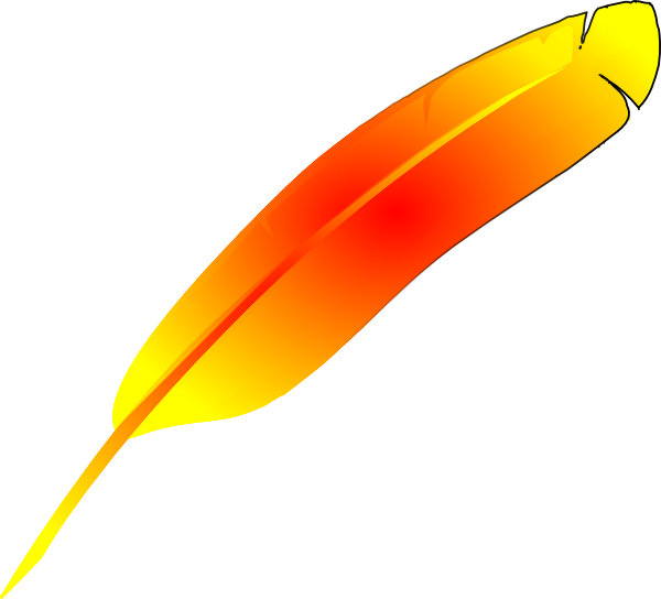 Feather Clip Art At Clker - Desenho Pena De Arara - Png Download (600x544), Png Download