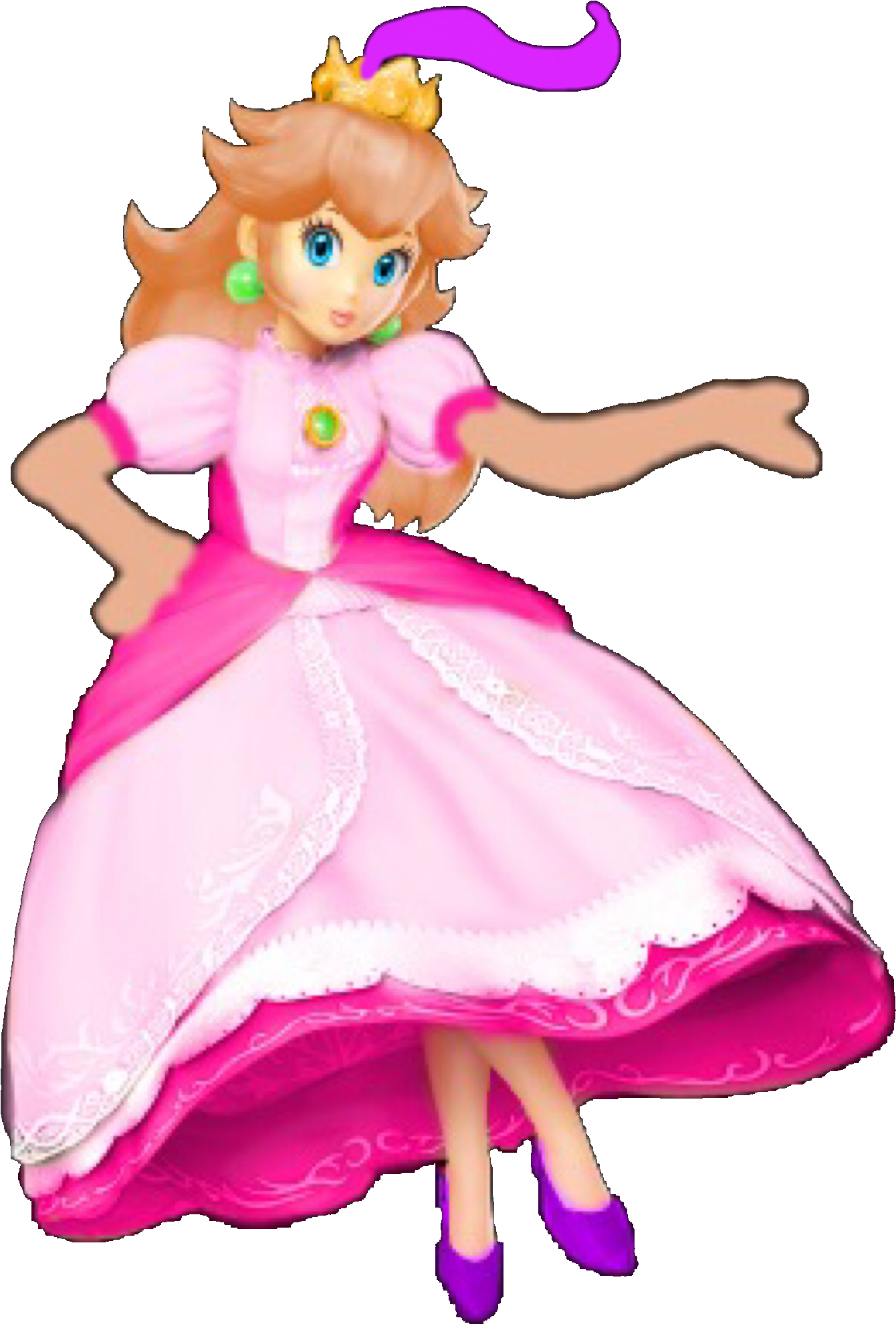 Princess Toadstool's Crown With Purple Feather - Barbie Clipart (1475x2048), Png Download