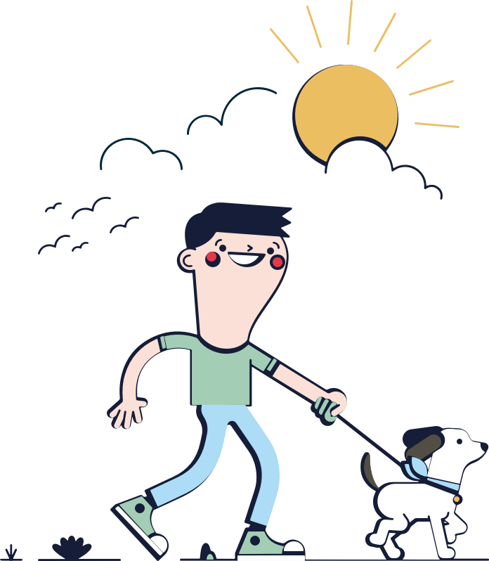 Walk Dogs Cartoon Png Clipart (696x798), Png Download