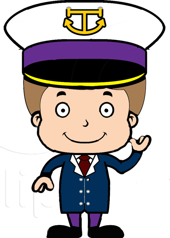 I Am Captain Of The Pageboy's In The Peabrain Kingdom - Captain Cartoon Clipart (550x768), Png Download