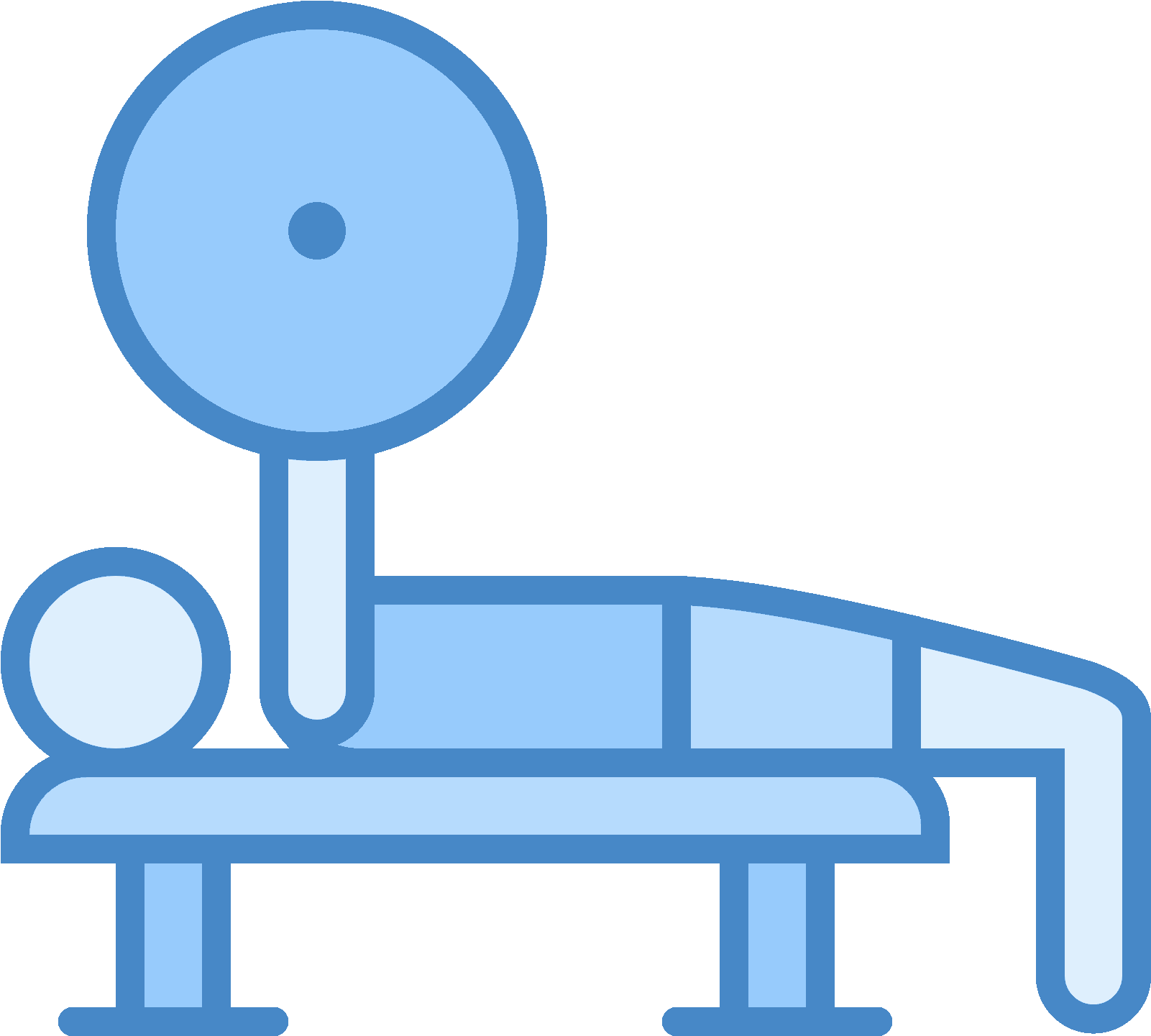 Bench Press Icon - Icon Clipart (1600x1600), Png Download