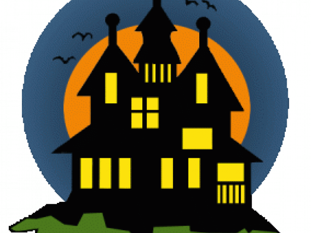 Black Haunted House Clipart - Png Download (640x480), Png Download