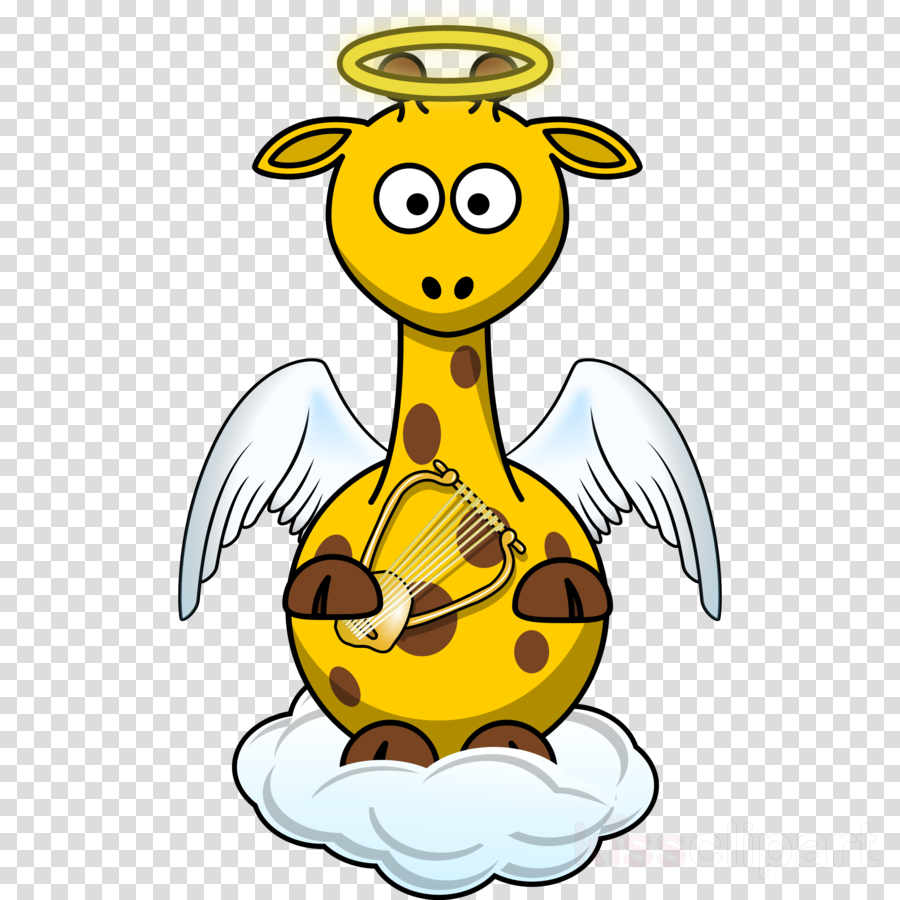 Angel Giraffe Clipart Giraffe Clip Art - Giraffe Cartoon Png Clipart Transparent Png (900x900), Png Download