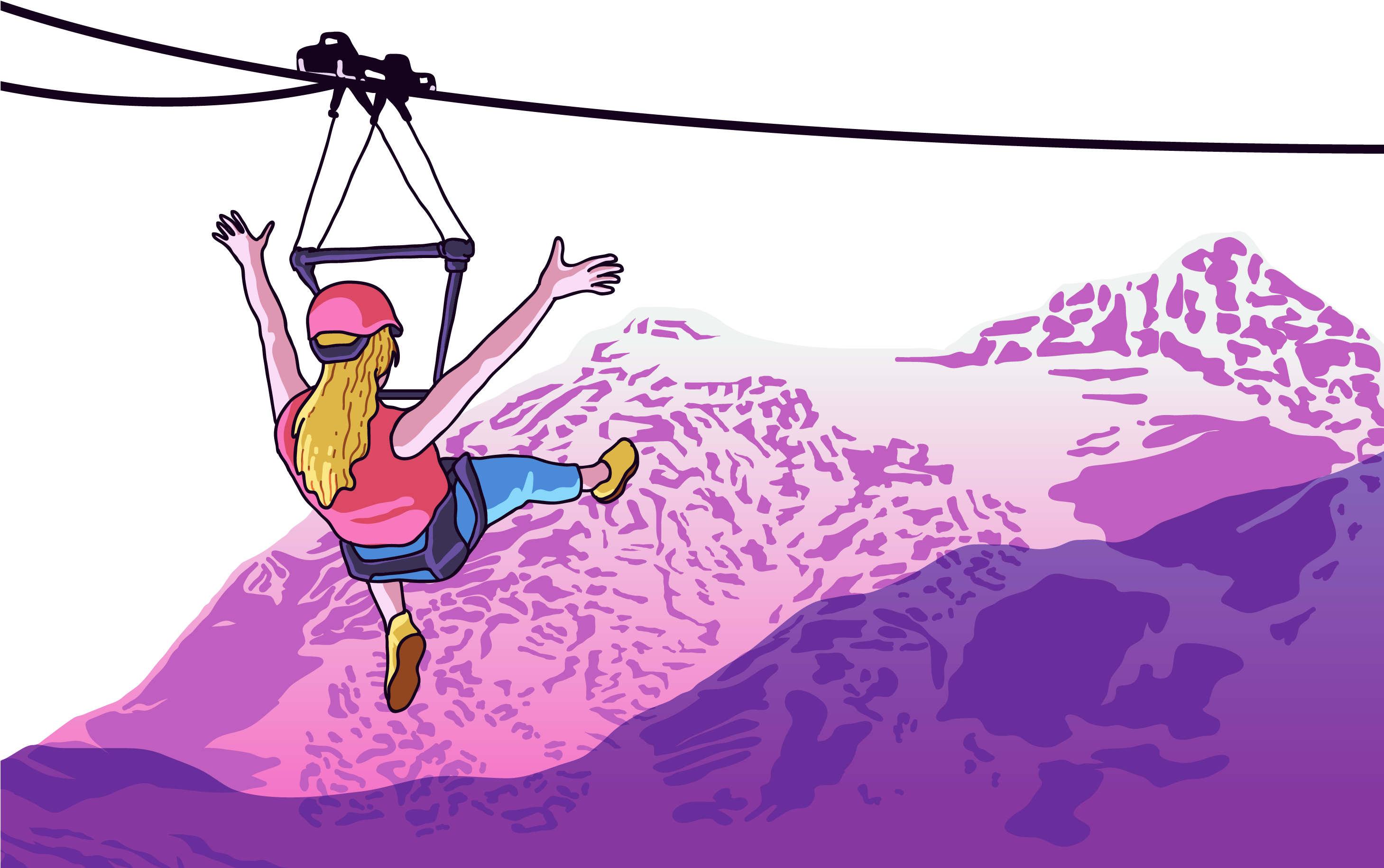 Hill Clipart Mountain Skiing - Vector Highrisk - Png Download (3310x2128), Png Download