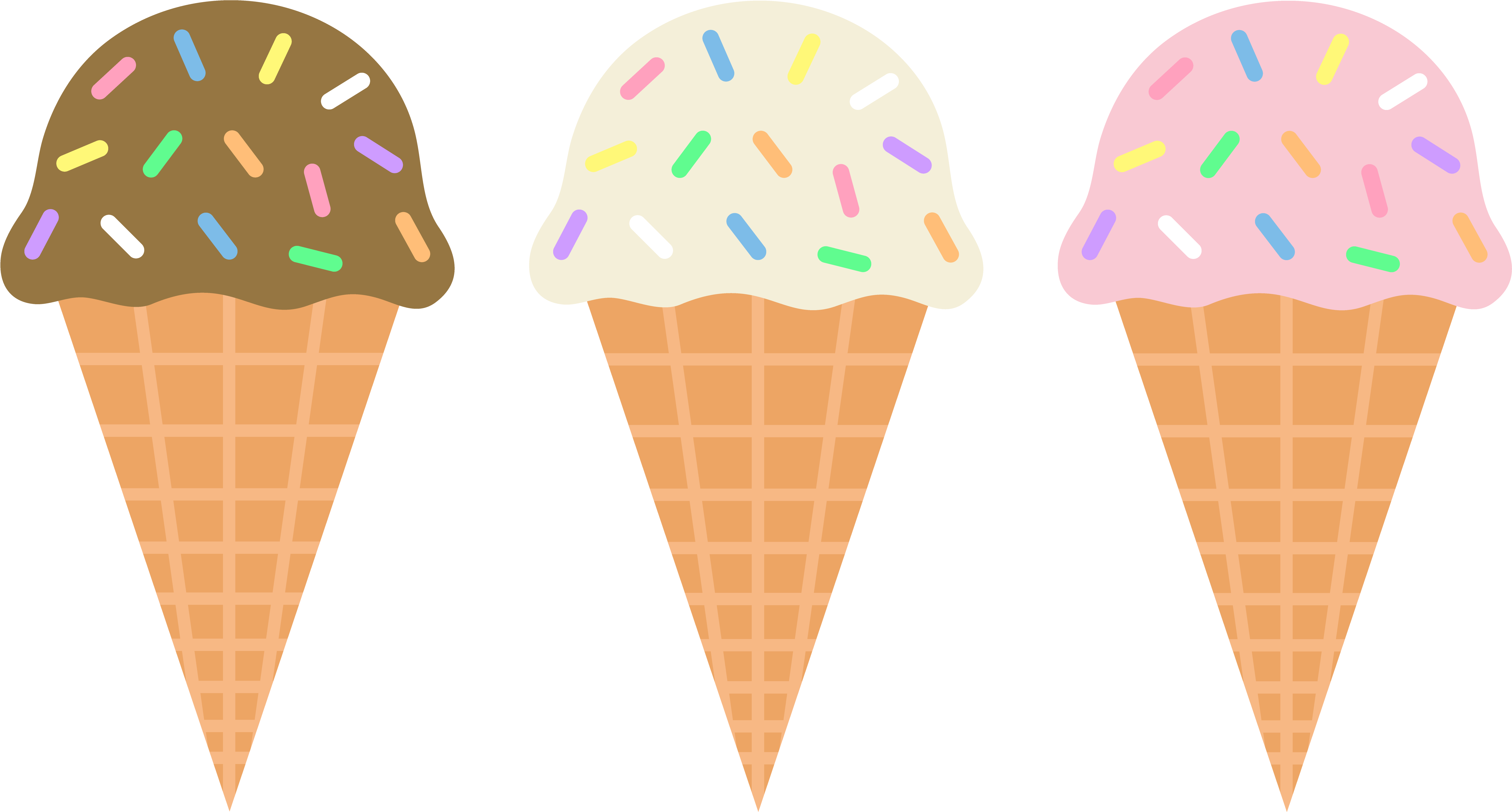 Ice Cream Clipart (6701x3426), Png Download