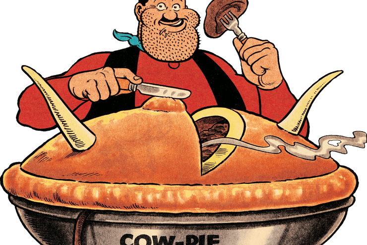 Crime Clipart Mixed Economy - Desperate Dan Eating Cow Pie - Png Download (740x493), Png Download