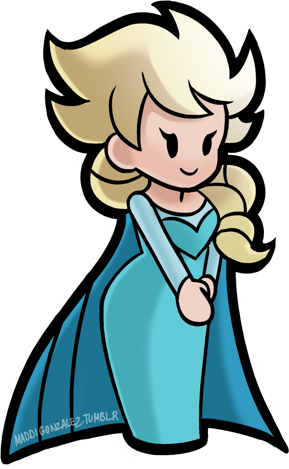Google Search I Cant Sleep, Paper Mario, Queen Elsa, - Super Paper Mario Art Clipart (500x620), Png Download