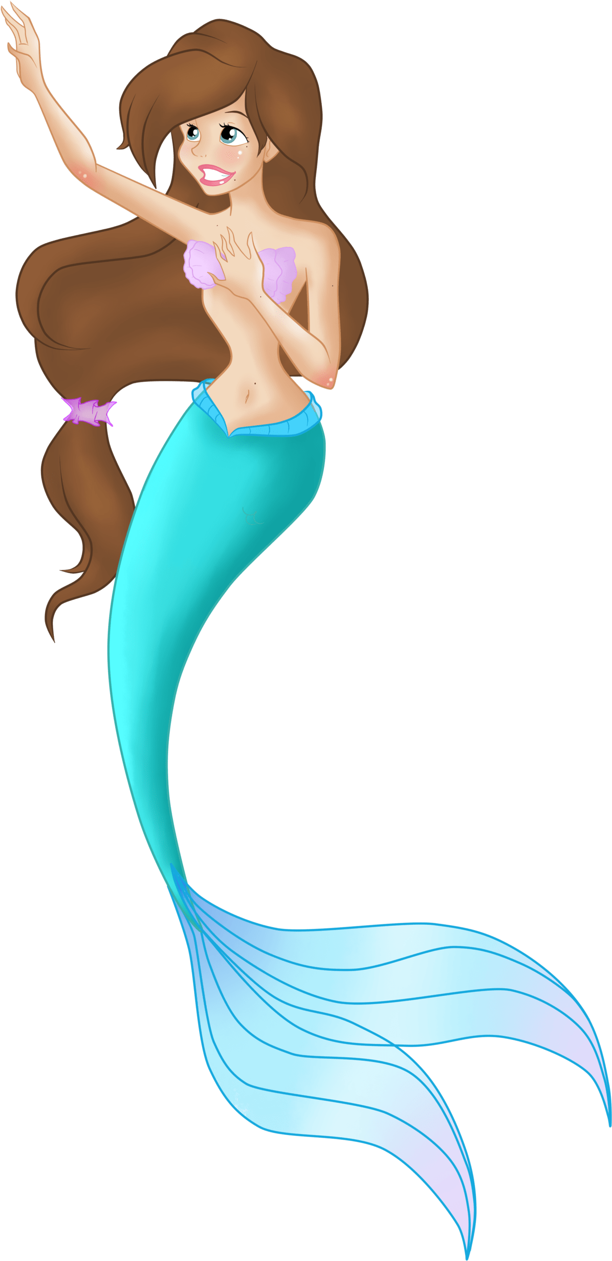 Mermaid Clipart (1280x2560), Png Download