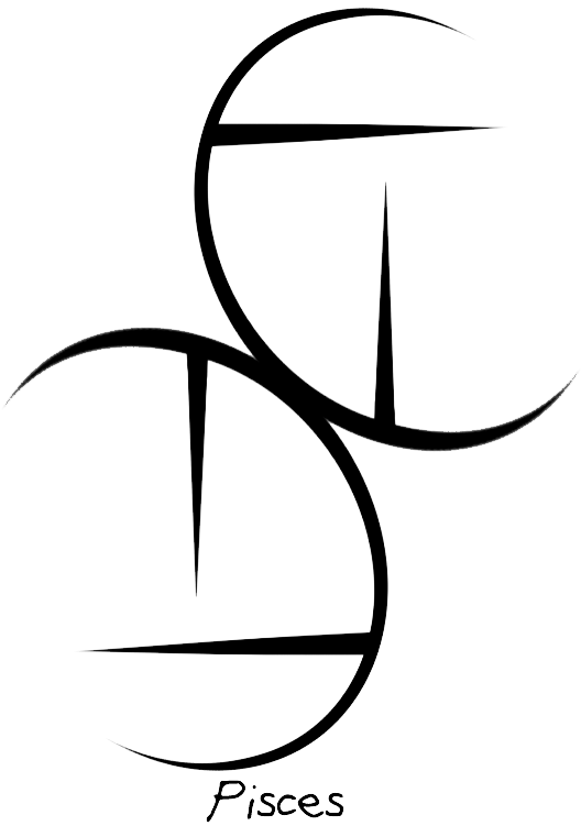 “pisces” Zodiac Sigil Requested By Anonymous - Witchcraft Clipart (750x750), Png Download